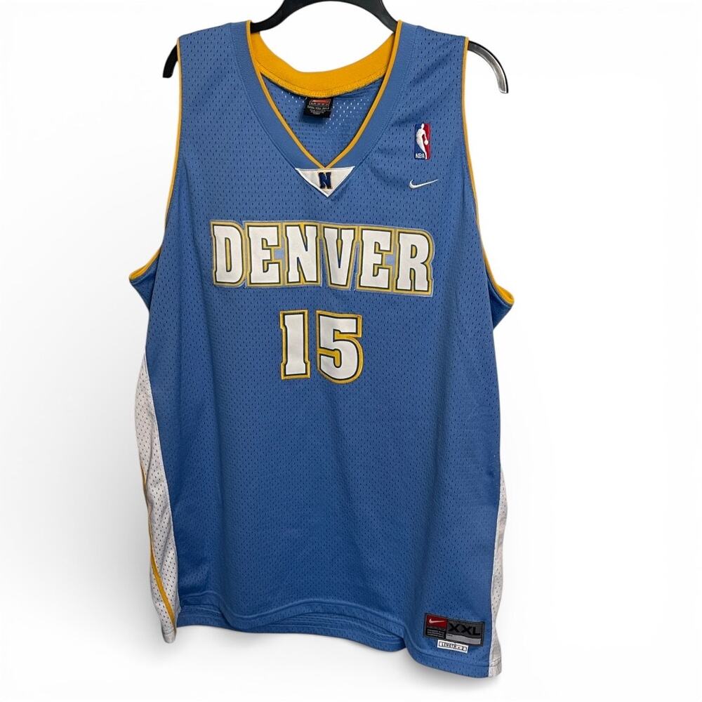 Vintage Nike Denver Nuggets Carmelo Anthony #15 Jersey Sky Blue XXL Extra Length